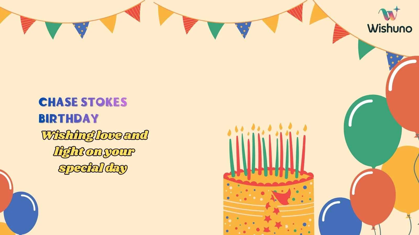 Chase Stokes Birthday