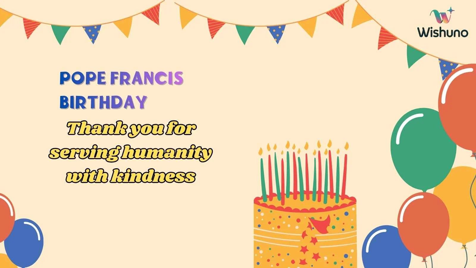 Pope Francis Birthday