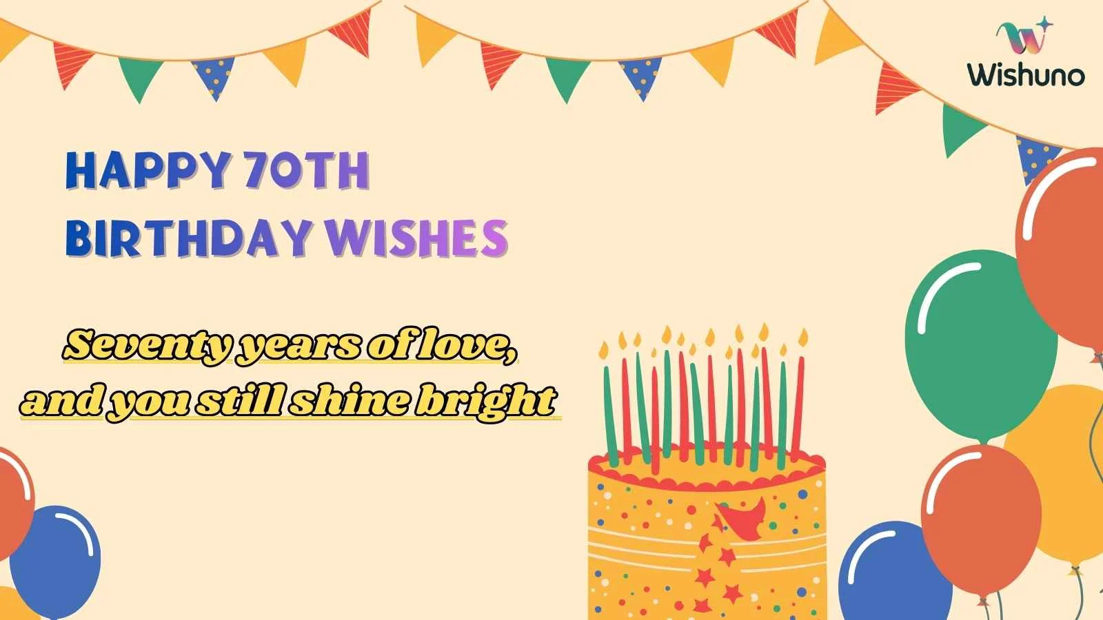 Happy 70th Birthday Wishes