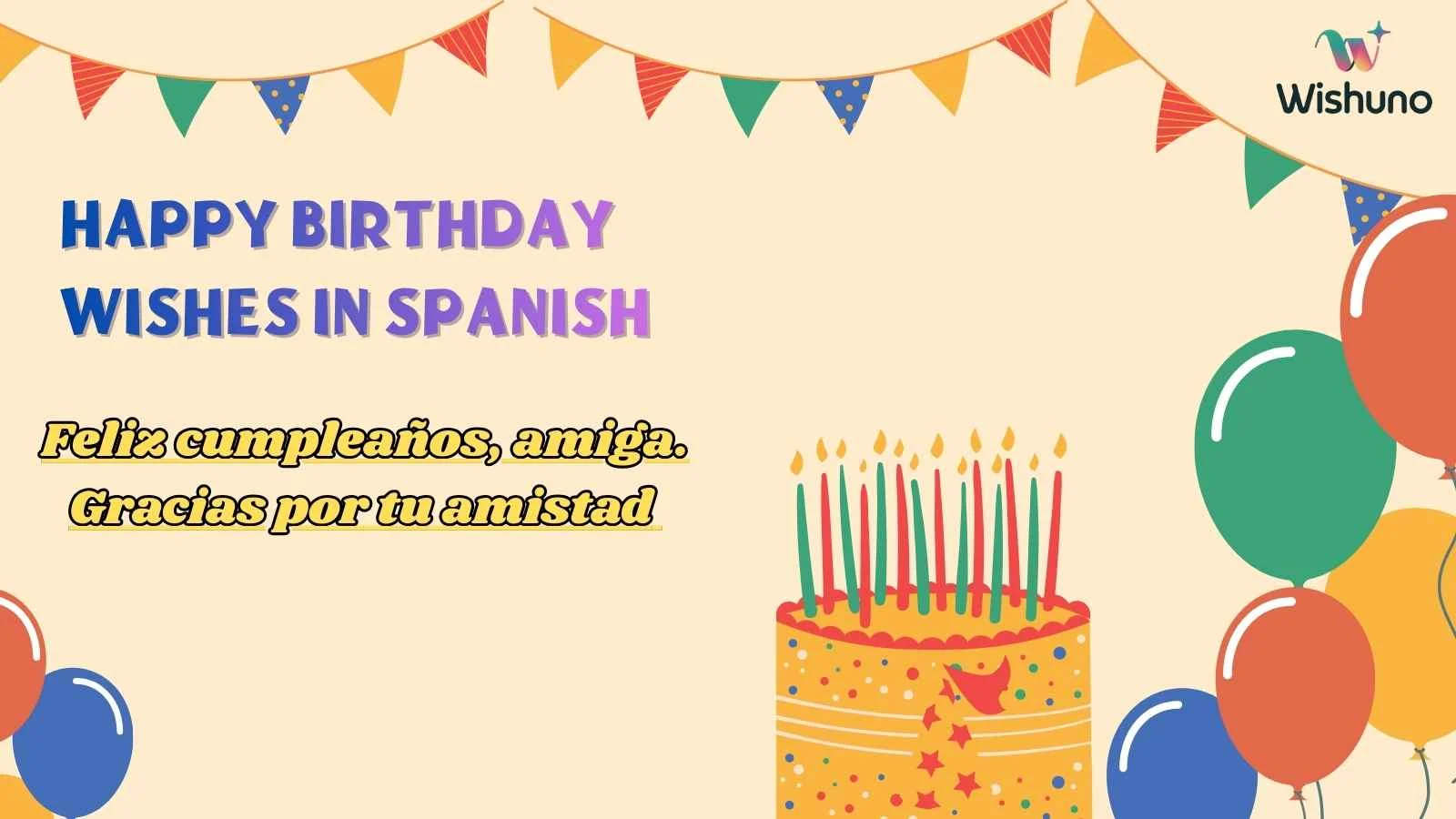 Happy Birthday Wishes in Spanish