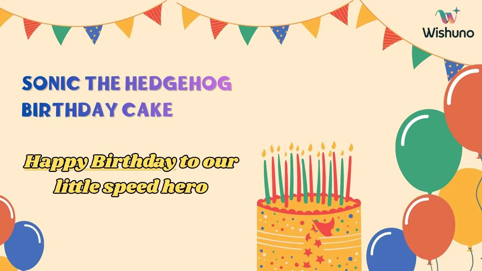 Sonic the Hedgehog Birthday Cake